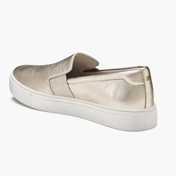 Birdies The Swift Slip-on leather sneakers metallic gold women' size 7 - Picture 2 of 16
